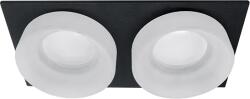 ELMARK Spot, Elmark, Dublu, Patrat, Negru/Alb, Sa-045/2, 92045S2/Blfr (92045S2/BLFR)
