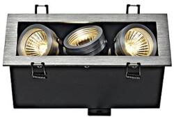 SLV KADUX 3 GU10 Downlight, szögl. csiszolt alu, max. 3x50W