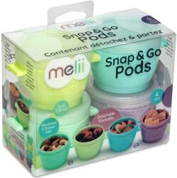 Melii Snap & Go ételtartó készlet, babáknak, 4 db, 118 ml (10450_M)