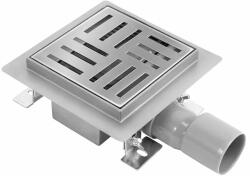 Rea Set rigola pentru dus plus capac inox periat Rea Cross 15 cm (REA-G6201)