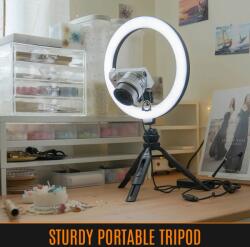 Streamplify Körlámpa Streamplify Light 10 26cm 10W 480 Lumen + kamera tartó SPIR-LZ10112.11 (SPIR-LZ10112.11)