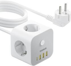 Baseus PowerCombo 7in1 Cube 3 Plug + 4 USB 1,5 m (E00066401213-00)