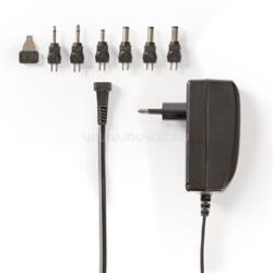 Nedis ACPA003 univerzális hálózati adapter, állítható 9V-24V, 1, 8m, 24W, 6 cserélhető adapter fej, fekete (ACPA003) (ACPA003)
