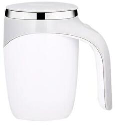 merystyle Mágneses önkeverős bögre beépített akkumulátorral, Dupla falú - 380 ml - Fehér - MS-876 (4472)