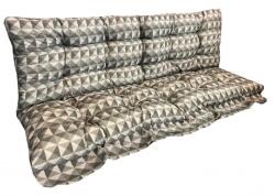 Mabadi Hintaágy párna 130 cm 2 részes szürke kockás (14800)