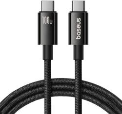 Baseus Tungsten Gold USB-C - USB-C 100 W töltőkábel 1, 5 m, 20 Gbps, fekete (BSU8867)