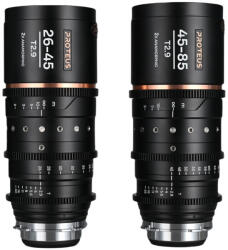 Venus Optics Proteus Zoom 2X Anamorphic objektív csomag (26-45mm, 45-85mm) - Amber (Meters) ARRI PL + EF (VE2645ZOOMBPLEFAM)