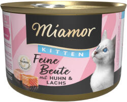 Miamor 12x185g Miamor Feine Beute Kitten csirke & lazac nedves macskatáp