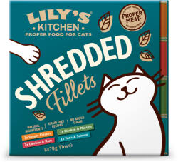 Lily's Kitchen 16x 70g Lily's Kitchen Shredded Fillets macskáknak nedves macskatáp - Vegyes csomag (4 fajta)