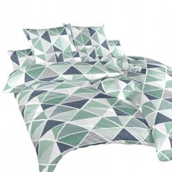 DADKA VRACOV Piramisok pamut, 140 × 200, 70 × 90 cm, menta