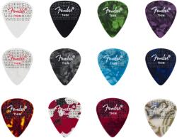 Fender 351 Dotted Celluloid Picks 12-Pack Thin