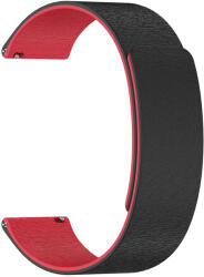 Techsuit - Óraszíj 20mm (W074) - Samsung Galaxy Watch4/5/Active 2, Huawei Watch GT 3 (42mm)/GT 3 Pro (43mm) - Fekete / Piros