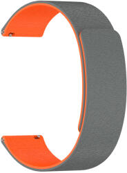 Techsuit - Óraszíj 20mm (W074) - Samsung Galaxy Watch4/5/Active 2, Huawei Watch GT 3 (42mm)/GT 3 Pro (43mm) - Szürke / Narancs