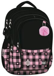 St. Majewski St. Right - Pink Checkered ergonomikus iskolatáska, hátizsák - 3 rekeszes (680366) (680366)