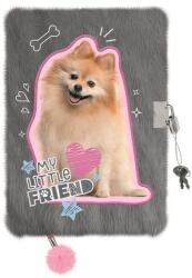 St. Majewski My little friend szőrmés kulcsos napló - A/5 - 96 lapos - Pomeranian (687013)