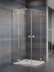Radaway Essenza Pro Brushed Gold PDD íves szálcsiszolt arany zuhanykabin 100B+80J (10095100-99-01L+10095080-99-01R)