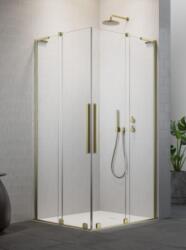 Radaway Furo SL Brushed Gold KDD szögletes szálcsiszolt arany zuhanykabin 120B+90J (10305120-99-01L+10305090-99-01R)