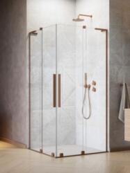 Radaway Furo SL Brushed Copper KDD szögletes szálcsiszolt réz zuhanykabin 80B+120J (10305080-93-01L+10305120-93-01R)