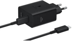 Samsung Töltő szett QC PD 50W Fekete 2*USB-C + Type-C kábellel EP-T5020XBE - ionstore