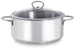 Metalac Cratita Cu Capac Sticla Metalac Kulinaria Capacitate 4.8L Diametru 24CM Inox (145156)