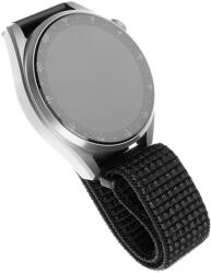 Fixed Fix - Nylon Szíj 20mm - Samsung Galaxy Watch 4/5/Active 2, Huawei Watch GT 3 (42mm)/GT 3 Pro (43mm) - Fényvisszaverő Fekete