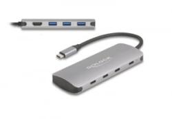 Delock USB-C multiport hub szürke (64323) (64323)