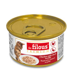 Les Filous Hrana umeda pentru pisici Les Filous, File de pui si rata in jeleu, 85g (211004)