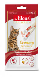 Les Filous Recompense cremoase pentru pisici Les Filous, Pui si rata, 4 x 15g (213003)
