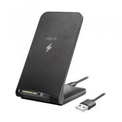 LogiLink Loiglink okostelefon állvány vezeték nélküli töltés funkcióval 15 W fekete (PA0315RF) (PA0315RF)
