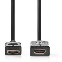 Nedis ultra HD HDMI cablu prelungitor CVGL34096BK20, HDMI plug - socket, 4K60Hz | ARC | 10.2 Gbps | 2.00 m (CVGL34096BK20)
