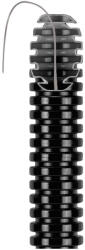 Gewiss Tub Copex Riflat 16 mm, Cu fir de tragere, Rola 100m, Flexibil, Pliabil, Negru, gama FK15, PVC, Gewiss DX15116R (DX15116R)