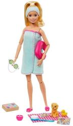 Mattel Barbie: Păpușă Wellness - Barbie pregătit de recreere, cu câine (GJG55)