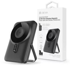 DEVIA ST112162 Extreme Speed Magnetic PD 22.5W Lightning/Type-C 10.000 mAh szürke powerbank/állvány (ST112162) - pcx