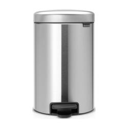 Brabantia Cos de gunoi cu pedala Brabantia NewIcon 649031, 12 L, Inchidere lina, Baza antiderapanta, Rezistent la amprente, Inox (649031) Cos de gunoi