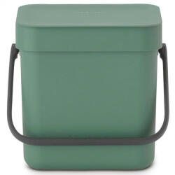 Brabantia Cos de gunoi colectare selectiva BrabantiaSort&Go 1003229, 3 L, Maner, Montabil pe perete, Verde închis (1003229) Cos de gunoi