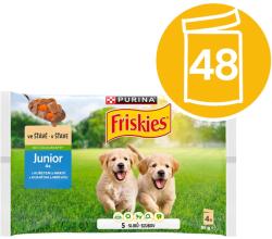 Friskies Junior Multipack, 48x85g, csirke és sárgarépa szószban, kölyökkutyáknak