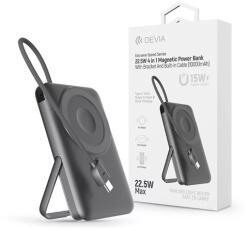 DEVIA ST112834 Extreme Speed Series Magnetic 4in1 22.5W Type-C 10.000 mAh szürke powerbank/állvány (ST112834) - pcx