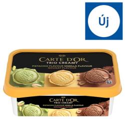 Carte d'Or Trio Creamy pisztácia jégkrém, vanília ízű jégkrém és mogyorónugát ízű jégkrém 1000 ml
