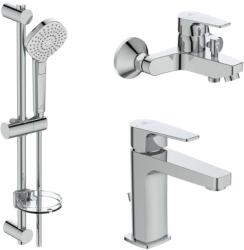 Ideal Standard Esla - Zuhanyszett kád- és mosdócsapteleppel, 3 vízsugár, króm BC264AA (BC264AA)