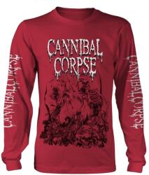 Cannibal Corpse Pile Of Skulls 2018 Тениска с дълъг ръкав Red 2XL (PH11618LSXXL)