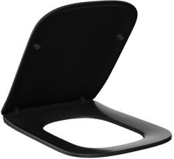 Balneo Luga Duroplast WC ülőke Lágyan záródó fém zsanérokkal, matt fekete G1002021002-1 (G1002021002-1)