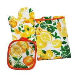 Zilan Set Textil pentru Bucatarie, Manusa, Prosop si Protectie Vase Calde, Zilan (ZLN-CC9855)