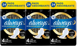 Always Ultra Secure Night egészségügyi betét (3x24 db)