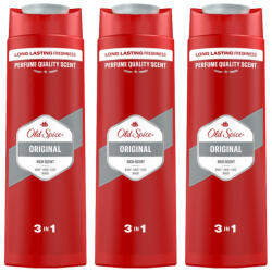 Old Spice Original 3 az 1-ben tusfürdő és sampon férfiaknak (3x400 ml)