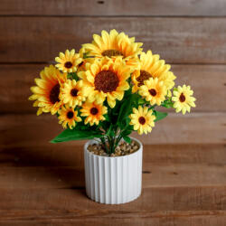  Műnövény dekoráció - napraforgó - 20 x 8 cm 11908 (11908)