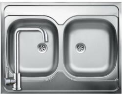 Laveo SK2_020T+SAP4-B090 - LAVEO LON 60 2M rozsdamentes teletetős mosogató 800X600 bűzelzáró szifonnal + ZEGOR rozsdamentes szögletes csaptelep (SK2_020T+SAP4-B090)