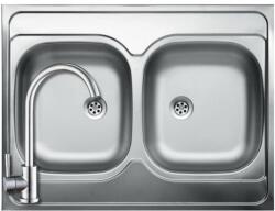 Laveo SK2_020T+SAP4-A090 - LAVEO LON 60 2M rozsdamentes teletetős mosogató 800X600 bűzelzáró szifonnal + ZEGOR rozsdamentes íves csaptelep (SK2_020T+SAP4-A090)