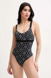 Max Mara Beachwear egyrészes fürdőruha fekete, puha kosaras, 2516831179600 - fekete S