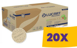 Lucart Professional Lucart EcoNatural V2 környezetbarát hajtogatott kéztörlő - 2 rétegű, 190 lapos (Karton - 20 csomag) (863044)