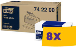 Tork Soft eldobható mosdatókendő 135db-os - 742200 (Karton - 8 csg)
